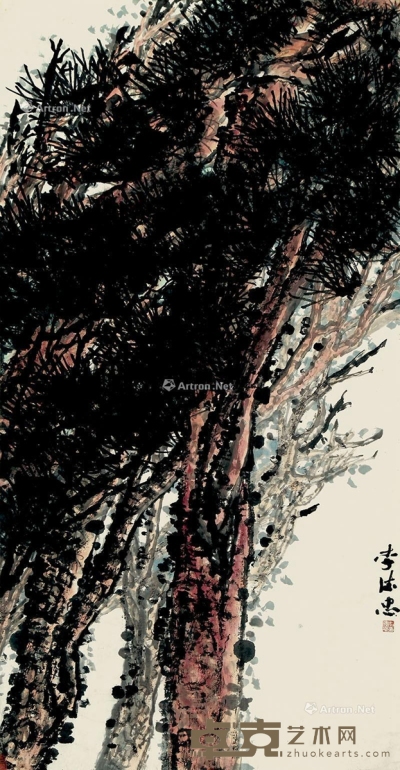 李德忠     松树 180×97cm