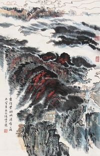 陆俨少     山水