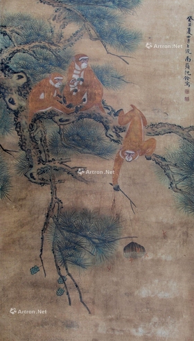 沈荃     母子图