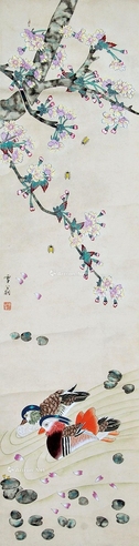 陈之佛     鸳鸯伐水图