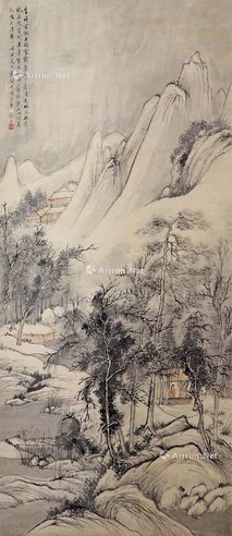 高简 雪景山水