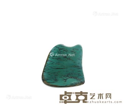 新疆和田玉沙枣青籽料平沙落雁牌 7.5×7.2×0.8cm；重104g