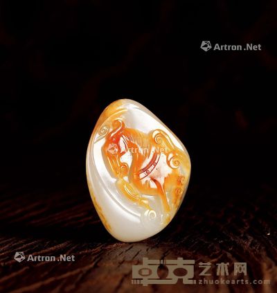 新疆和田玉籽料马到成功 3.8×3.2×1.5cm独籽;重22g