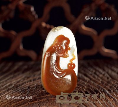 新疆和田玉籽料悟道牌 6.0×3.2×1.9cm;重47g