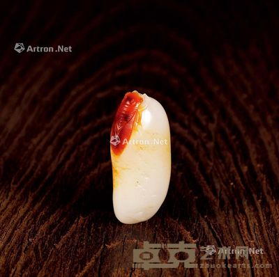 新疆和田玉籽料蝉鸣 4.5×2.2×1.3cm;重22g