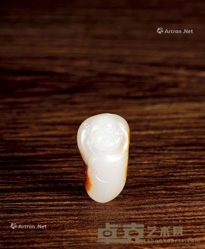 新疆和田玉籽料笑口常开挂件 2.9×1.7×1.3cm；重9g