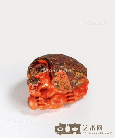 南红包浆料龙龟 6.9×5.5×3.5cm；重145g