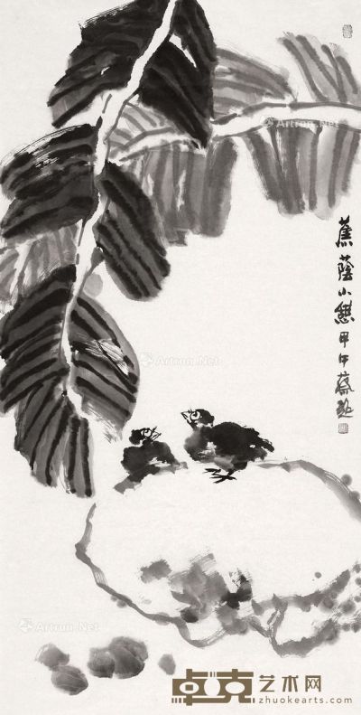 蔡超 蕉荫小憇 137.5×69cm