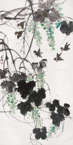 董希源 葡萄飞雀