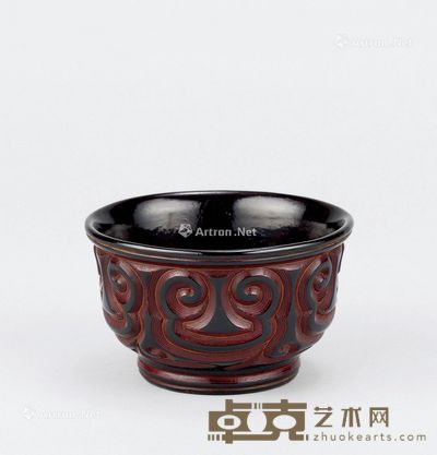 明代（1368～1644） 剔犀如意云纹碗 直径9.6cm；高5.7cm