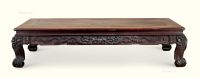清代（1644～1911） 红木二龙戏珠纹长方炕桌