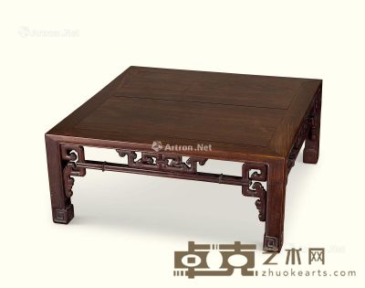 清代（1644～1911） 红木四方桌 长78.5cm；宽78cm；高33cm