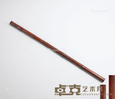 竹刻罗汉纹拐杖 高89cm