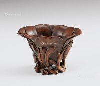 清代（1644～1911） 潘西凤竹根雕玉兰杯