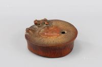 清代（1644～1911） 竹根雕蛙纹水滳