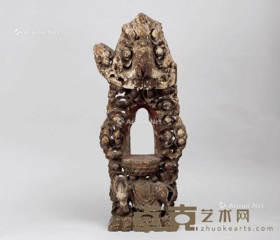 明代（1368～1644） 木雕佛龛 高95.5cm