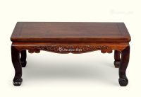 清早期（1644～1775） 黄花梨缠枝莲纹长方炕桌