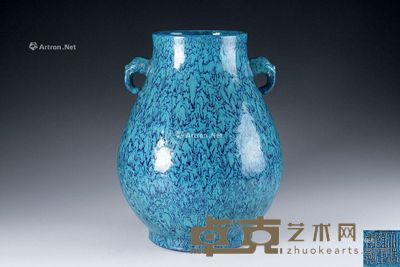 炉钧釉双象耳尊 高32.8cm