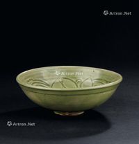 金代（1115-1234年） 耀州窑莲叶荷花纹碗