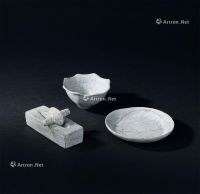 宋代（960-1279年） 孔雀石茶具 （三件套）
