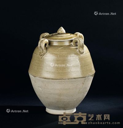 晋代（266-420年） 越窑四系盖罐 高23cm