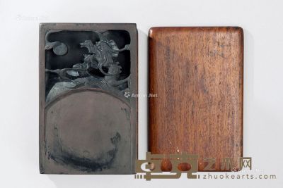 清代（1644-1911） 苍龙抄手砚 长16.8cm；宽10.8cm；高7.2cm