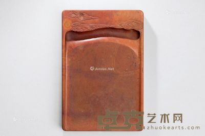 清代（1644-1911） 云纹红丝砚 长19.5cm；宽13cm；高2.1cm