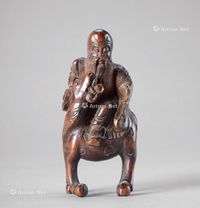 清代（1644-1911） 竹根雕福禄寿摆件