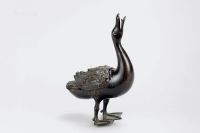 清代(1644-1911年）作 铜鸭形香熏
