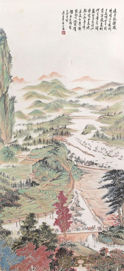 吴一峯 山水 82.5×38cm