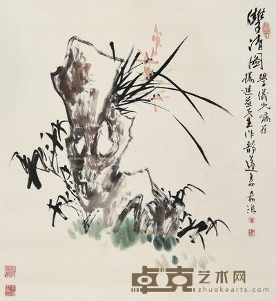 董希源 双清图 83×76cm