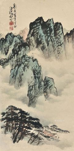 傅狷夫 设色山水