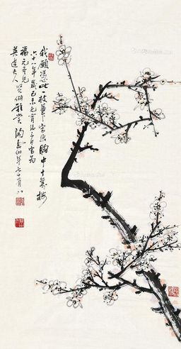陶寿伯 写意梅花