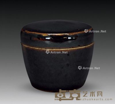 定窑黑釉盖罐 直径5cm；高4.3cm