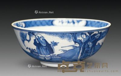乾隆年制青花福寿碗 直径20.5cm