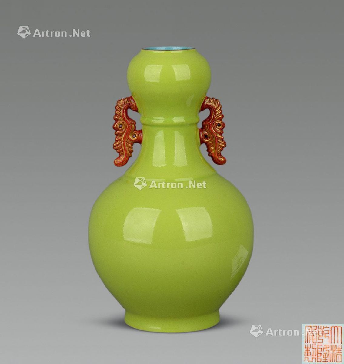 清・雍正年製款・古陶瓷品・蘋果綠・水壺『収蔵家蔵』稀少珍品・置物