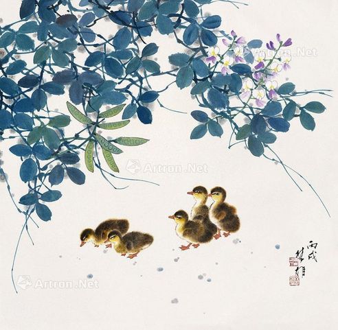方楚雄 鸭趣图
