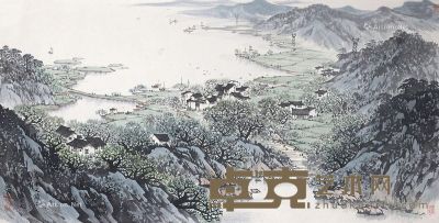 宋文治 春风又绿江南岸 68×136cm