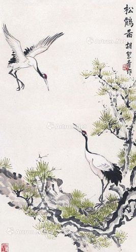 胡絜青 松鹤图