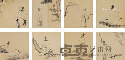 张大千 人物手卷 25×23cm×8