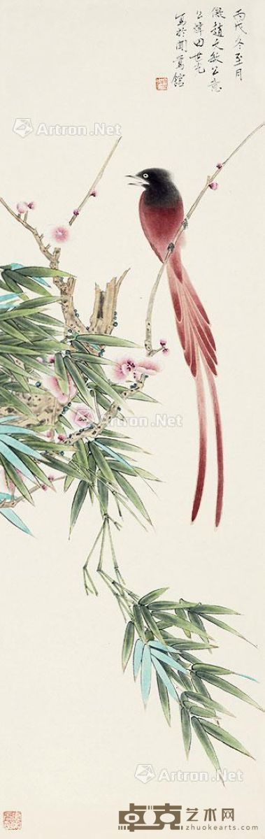 田世光 花鸟 111×35cm