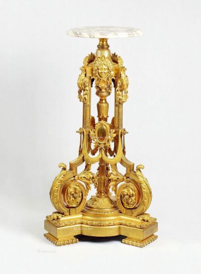约1870年 19世纪中期法国摄政时期风格的鎏金大铜座
