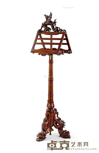 约1880年 法国十九世纪音乐曲谱架 46×163×46cm
