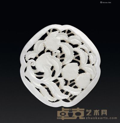 玉镂空圆牌 --