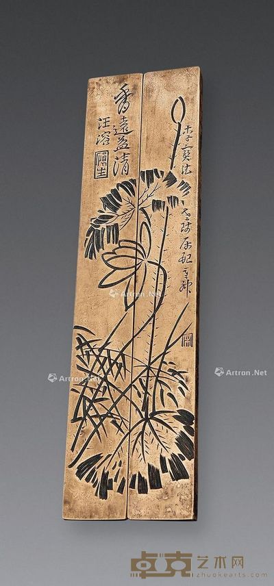 汪溶铜镇纸 (一对) --