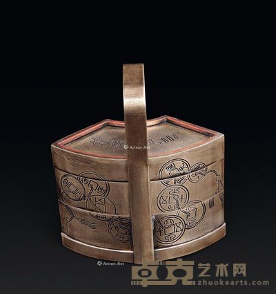 海纳百川铜提盒（颜料盒） --