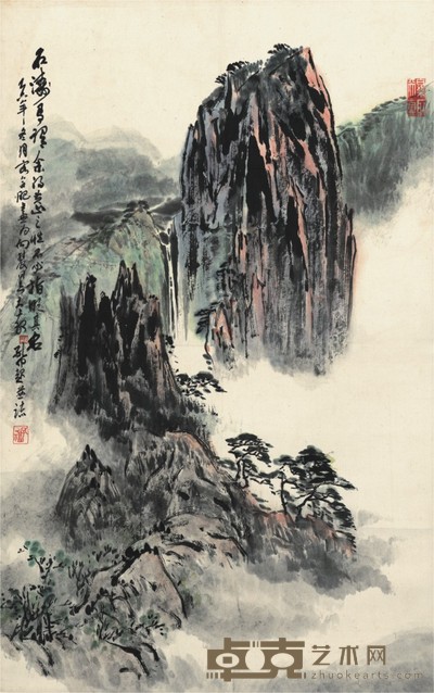 孔仲起 叠巘云容 69×43cm