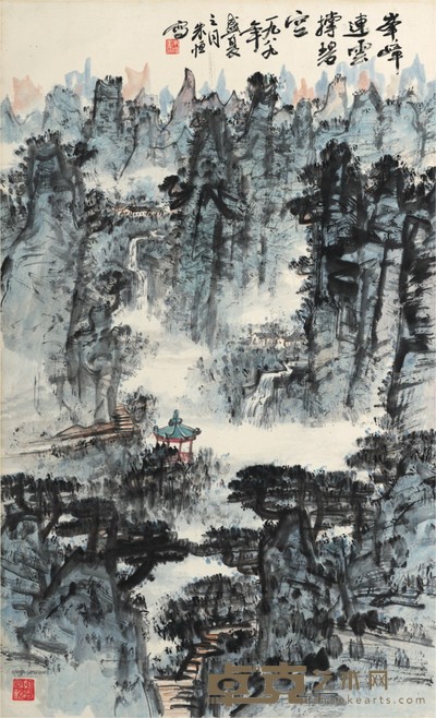 朱恒 峰嶂连云撑碧空 96×59cm
