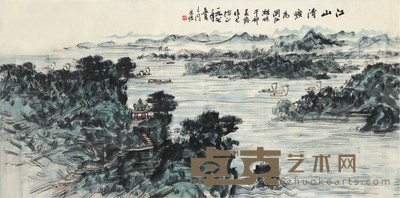 朱恒 江山清旷 68×138cm