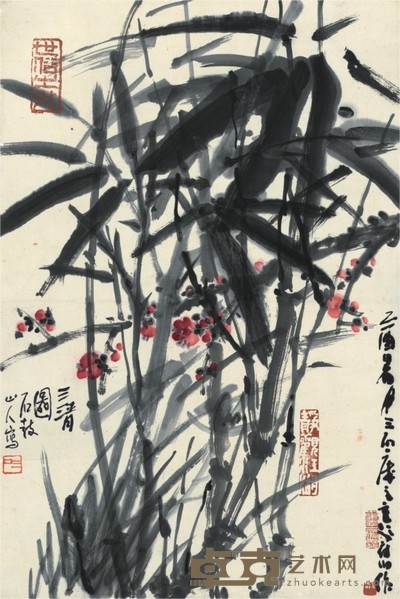 曾宓 三清交辉
设色纸本 68×45cm